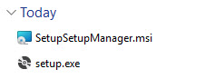 ไฟล์ setup ในโฟลเดอร์ที่แตกไว้